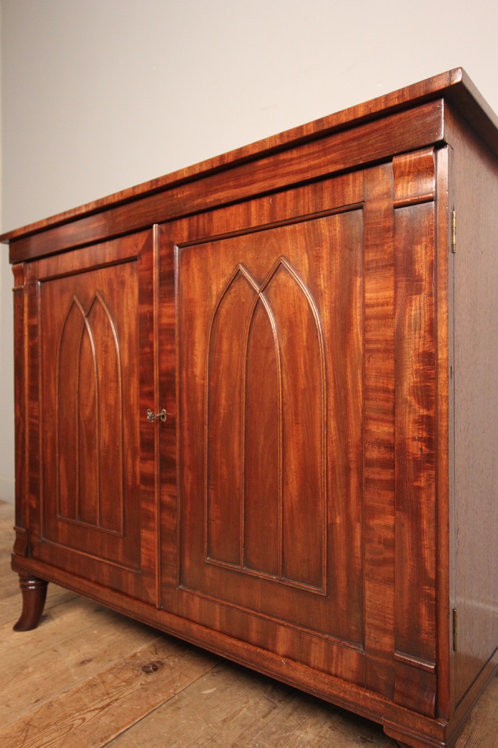 Highly Stylish Regency Mahogany Side Cabinet View VI