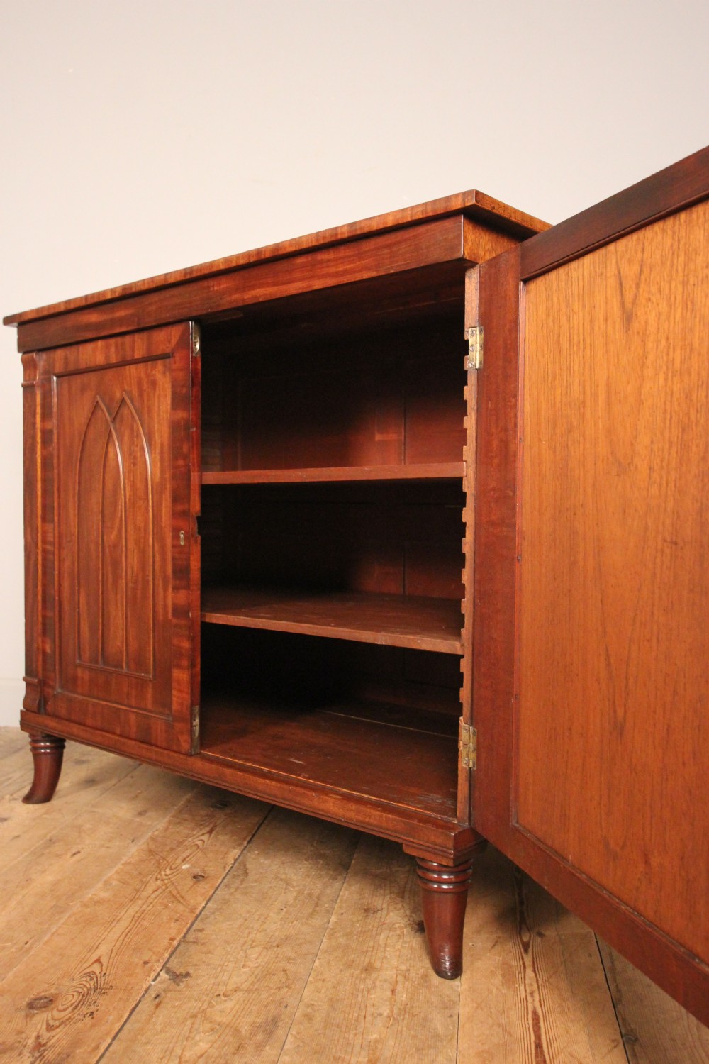 Highly Stylish Regency Mahogany Side Cabinet View VII