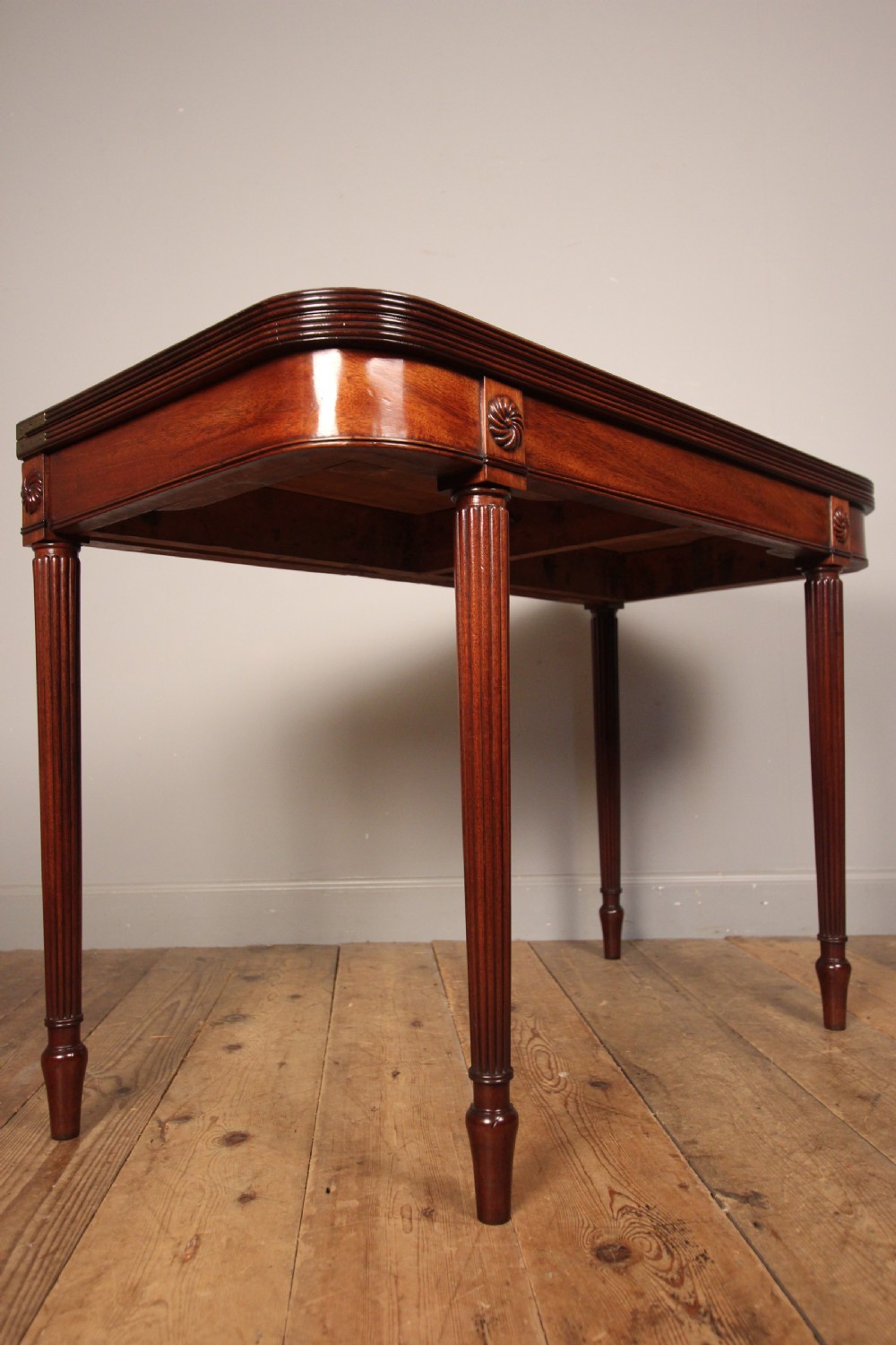 Beautiful Regency Mahogany Card Table View V