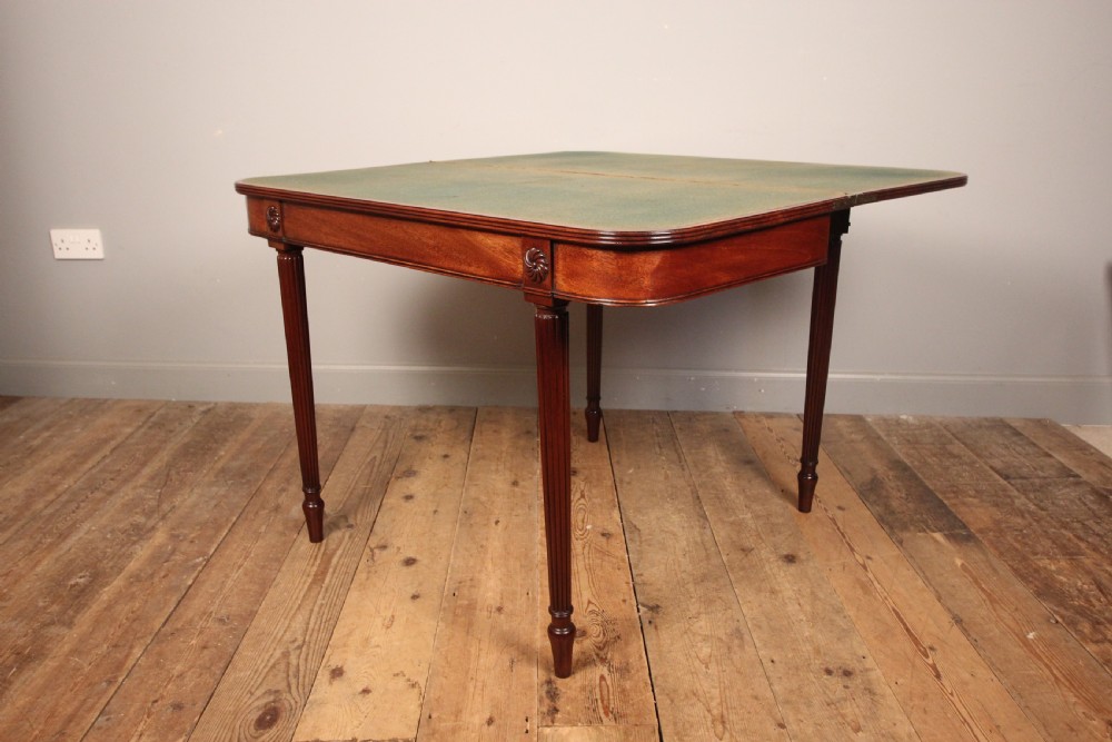 Beautiful Regency Mahogany Card Table View VII