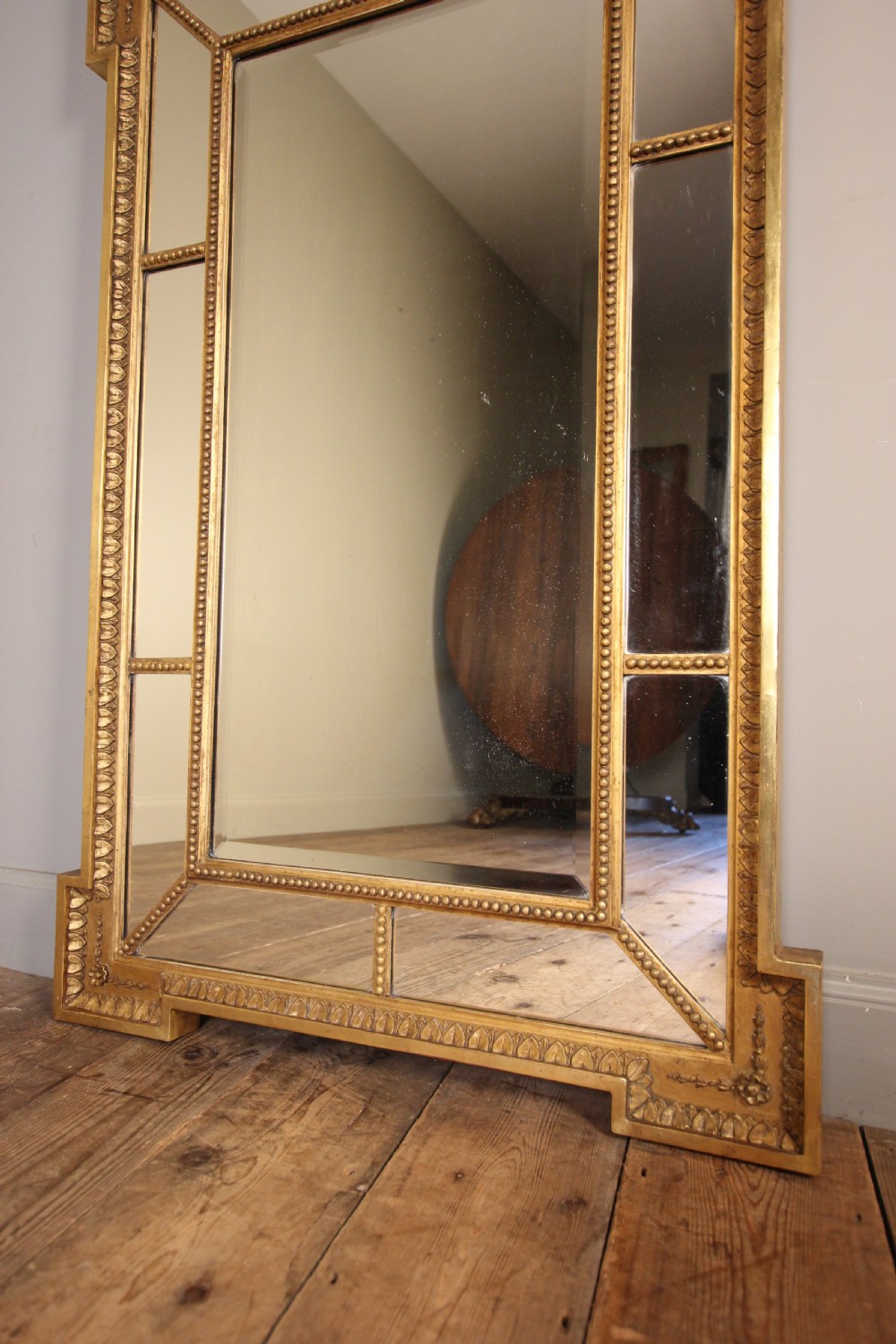 19th Century Giltwood Margin Mirror View IV