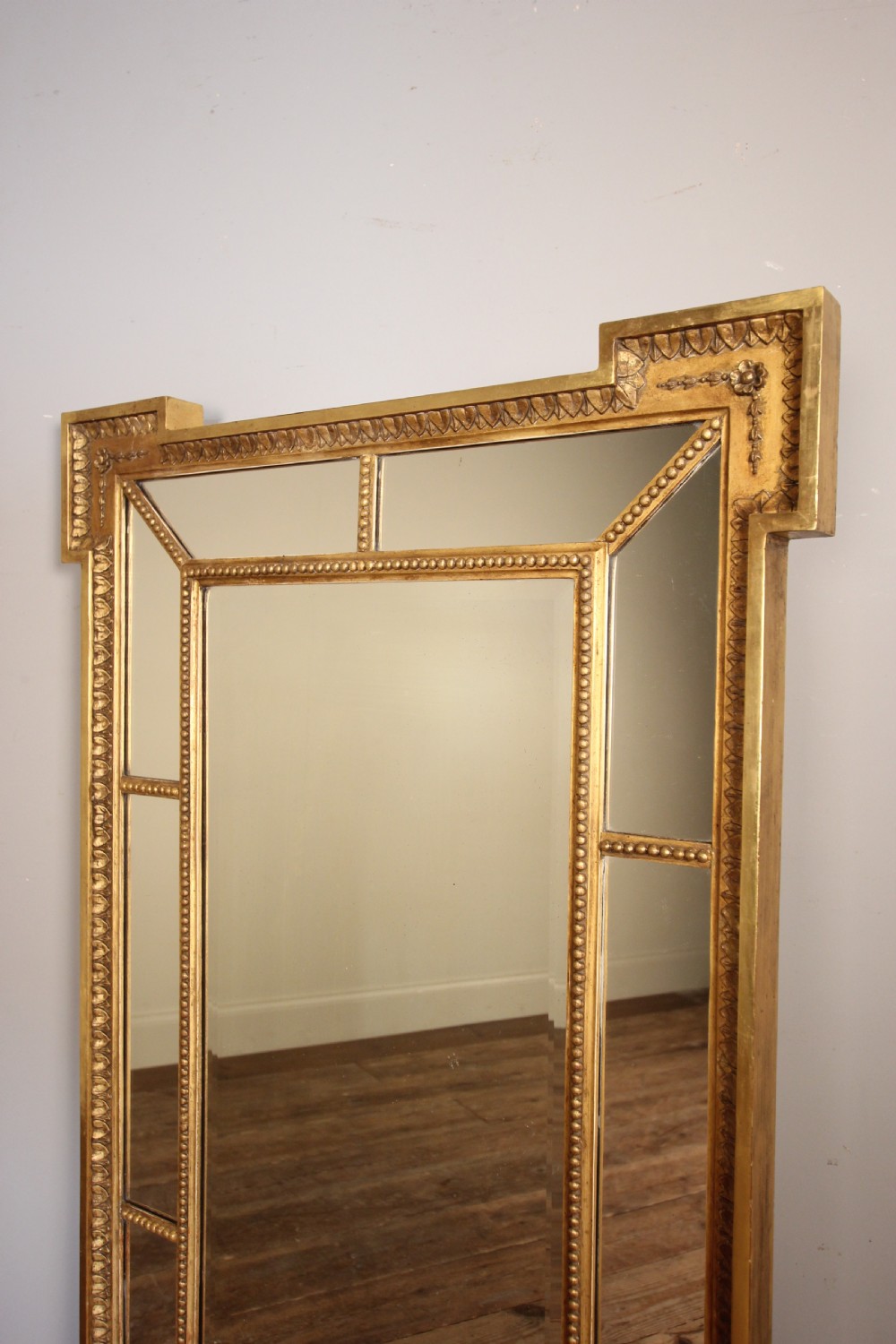 19th Century Giltwood Margin Mirror View V