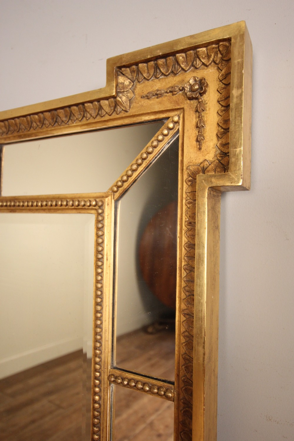 19th Century Giltwood Margin Mirror View VI