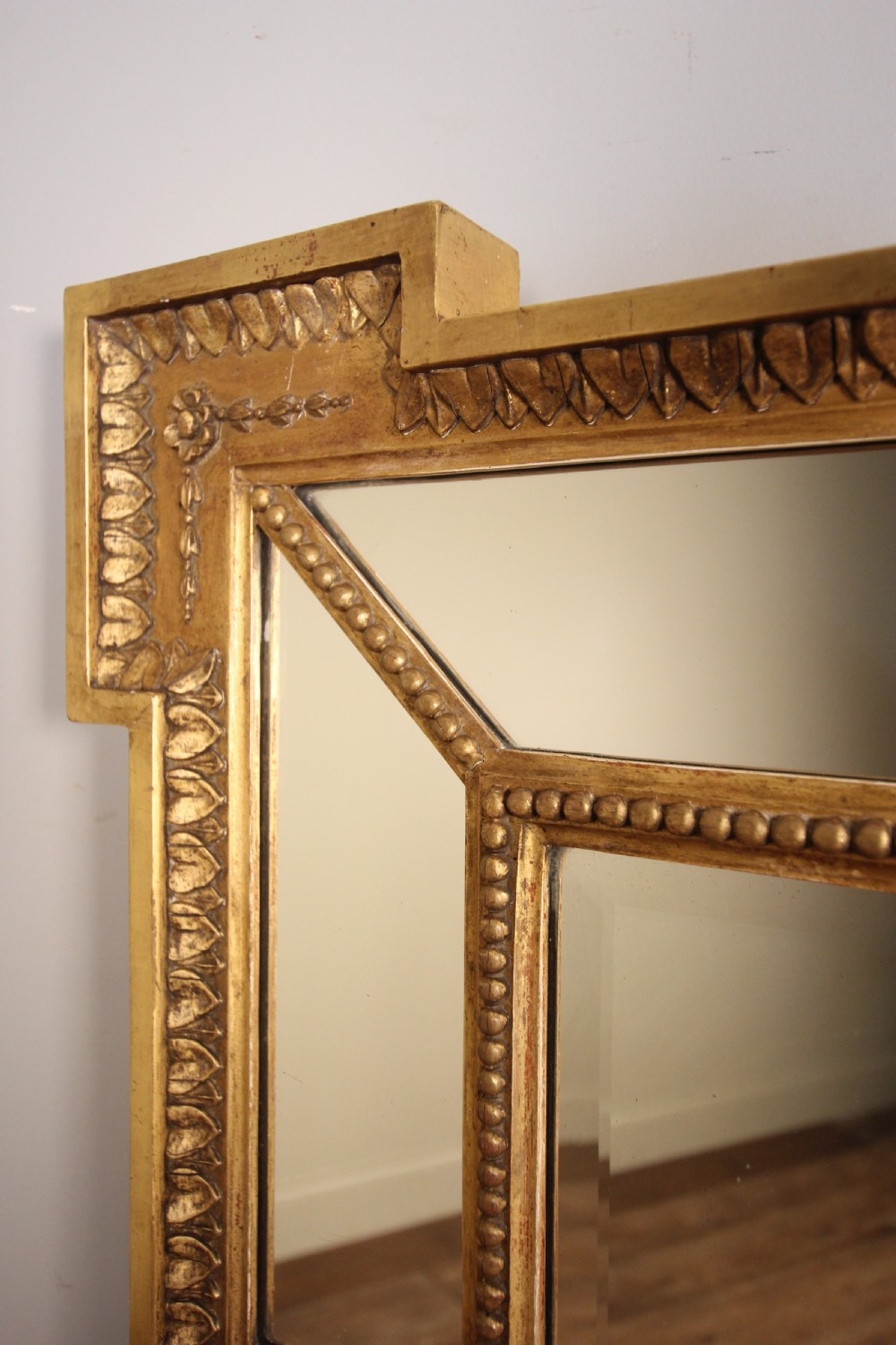 19th Century Giltwood Margin Mirror View VIII
