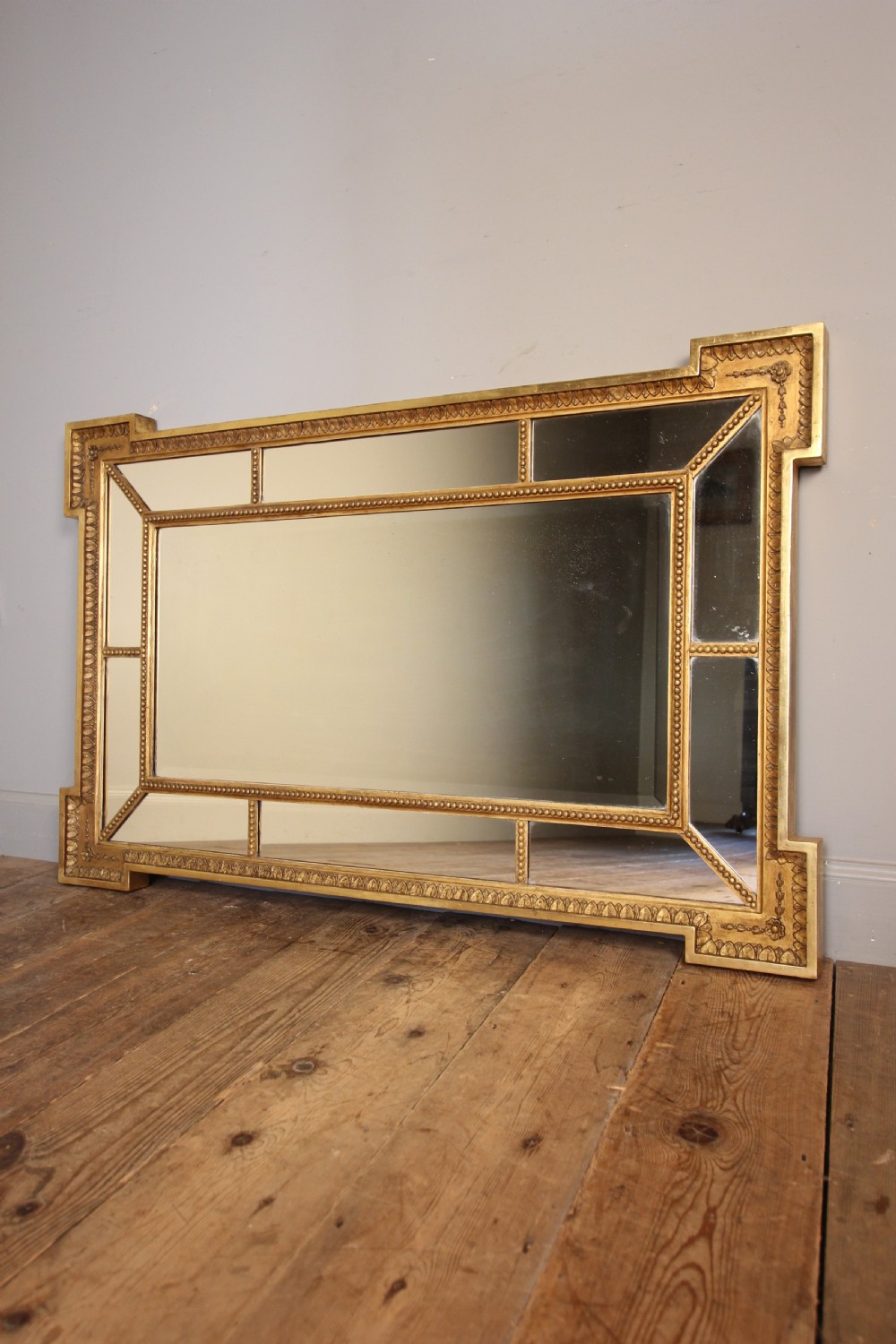 19th Century Giltwood Margin Mirror View IX
