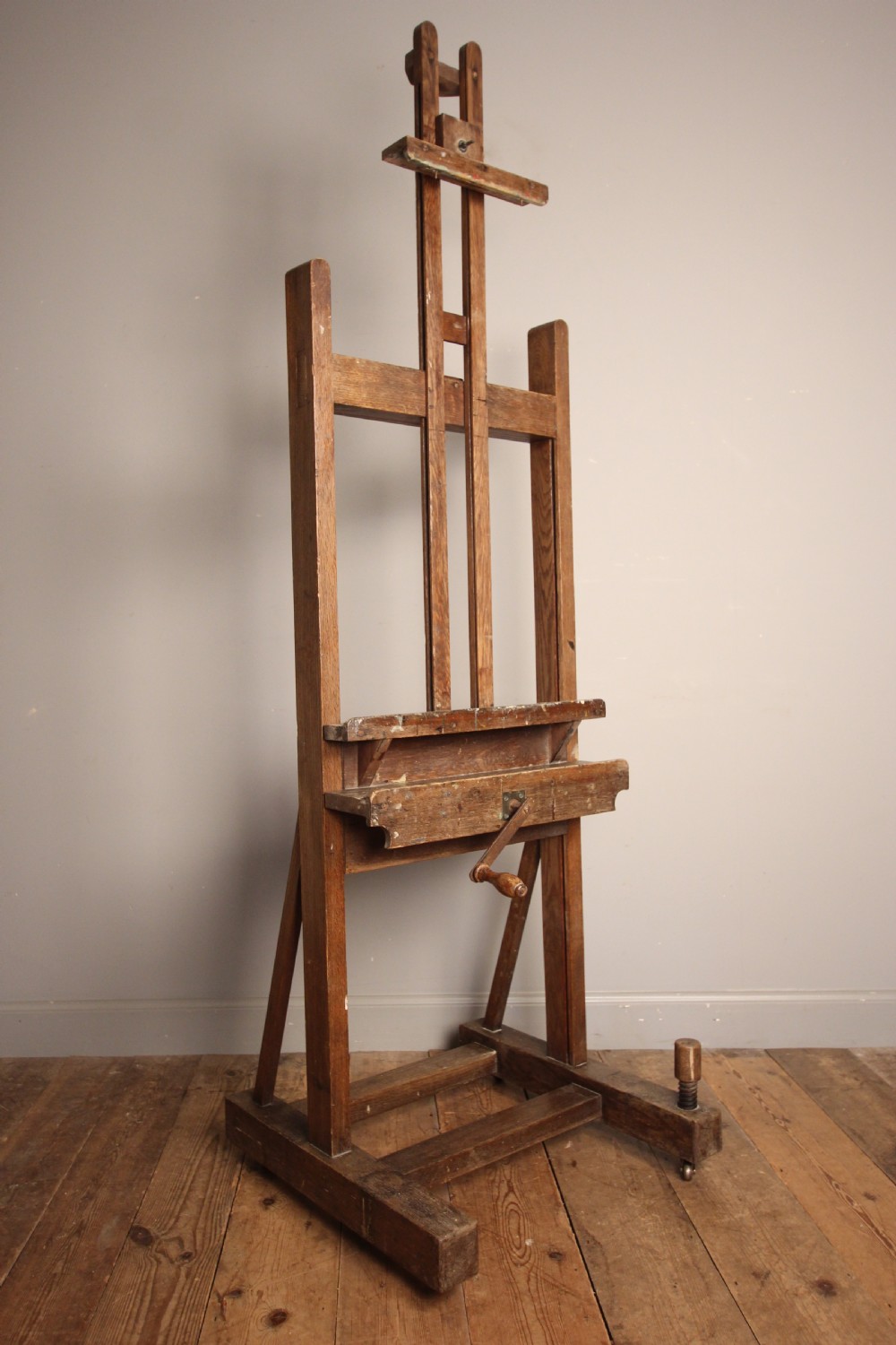 19th Century English Oak Artists Easel