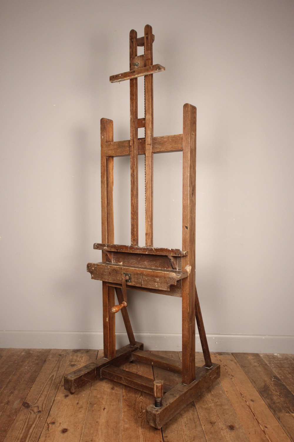 19th Century English Oak Artists Easel View II