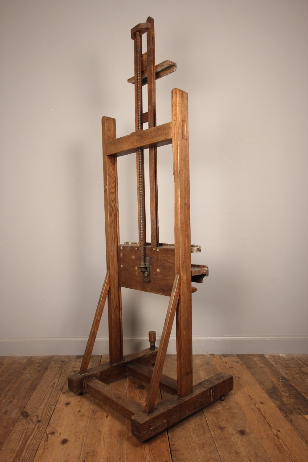 19th Century English Oak Artists Easel View III