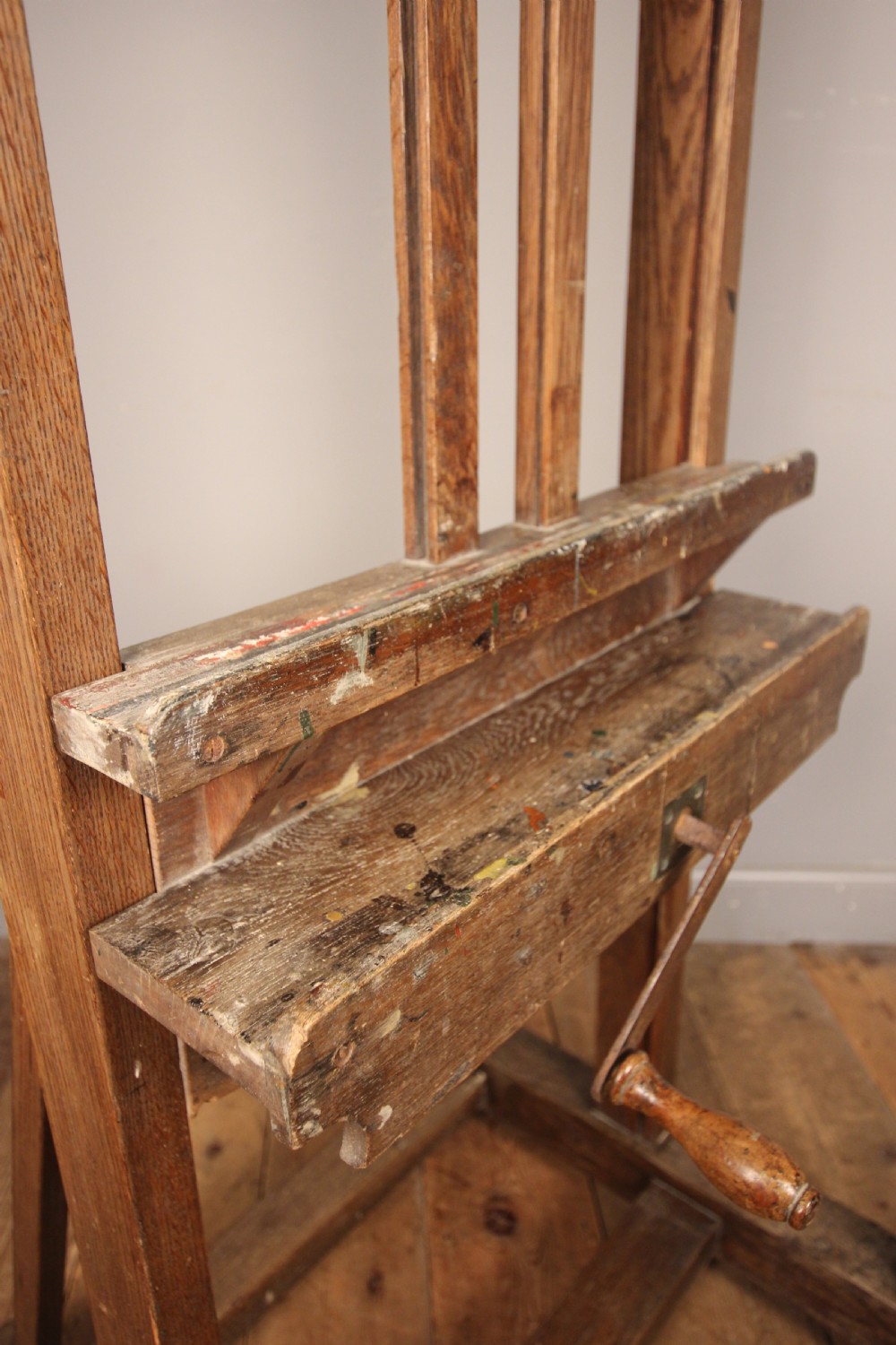 19th Century English Oak Artists Easel View V