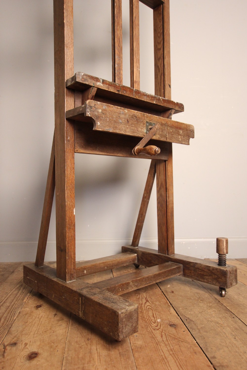 19th Century English Oak Artists Easel View VII