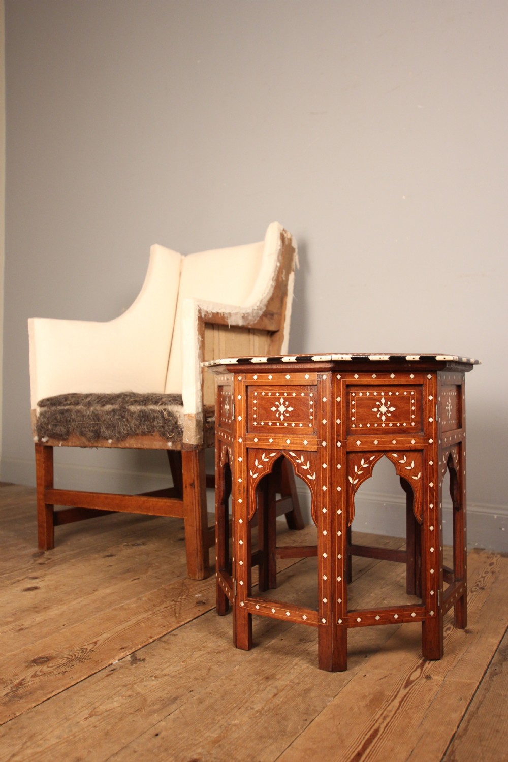19th C. Anglo Indian Hoshiarpur Table View X