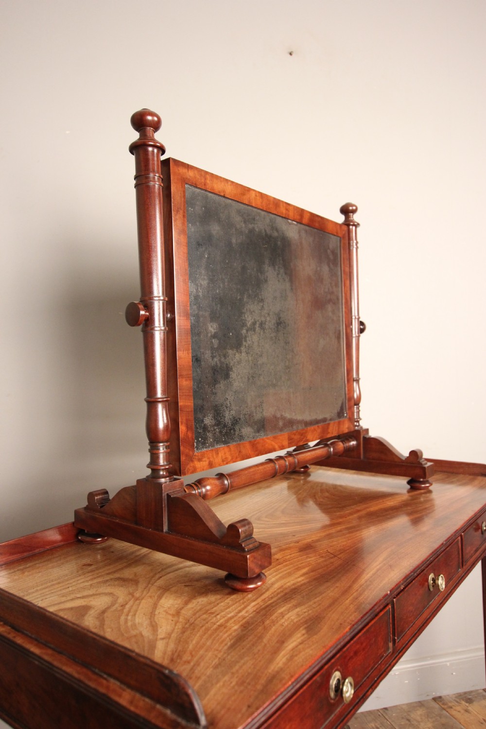 George III Mahogany Dressing Table Mirror View VI
