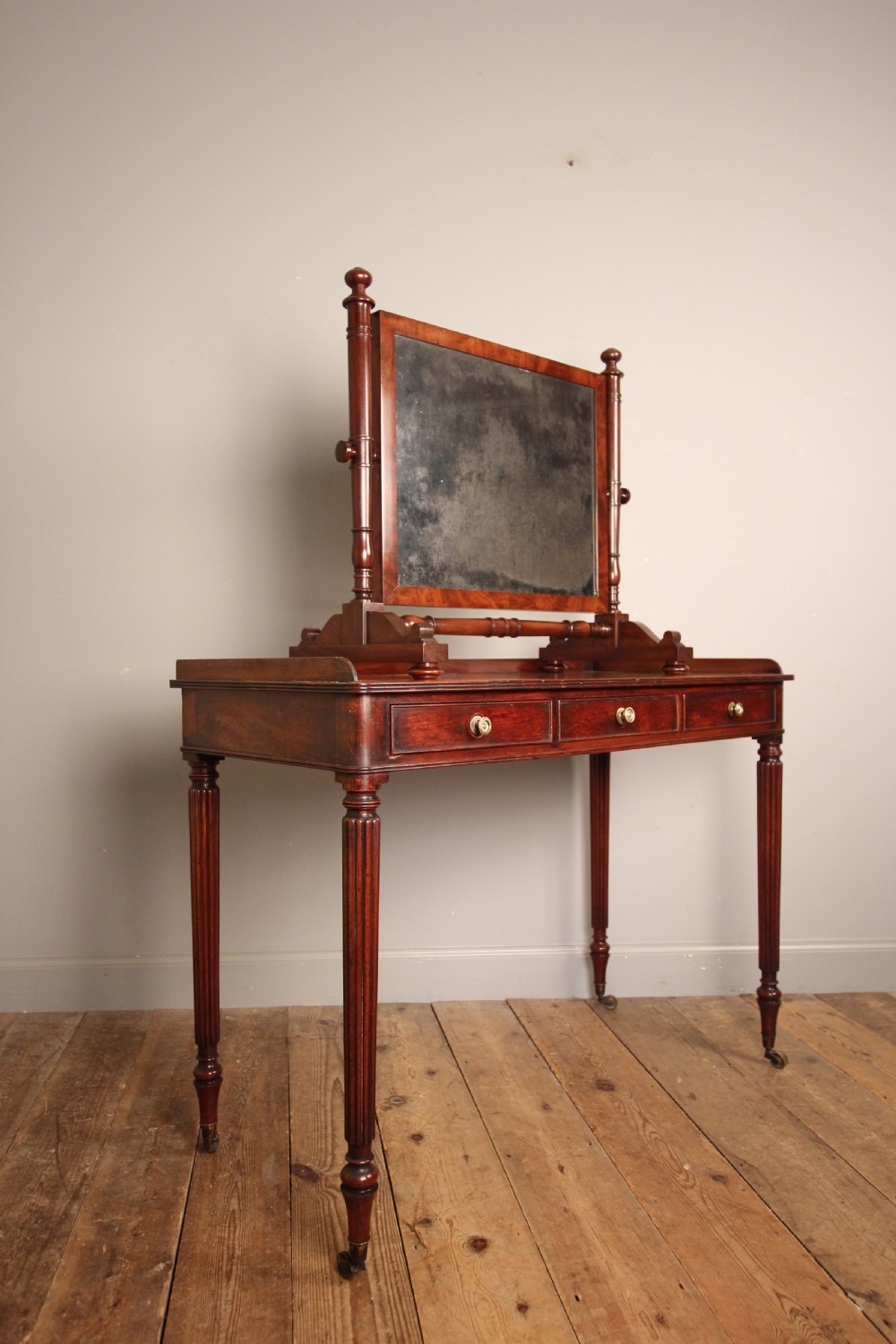 George III Mahogany Dressing Table Mirror View VIII