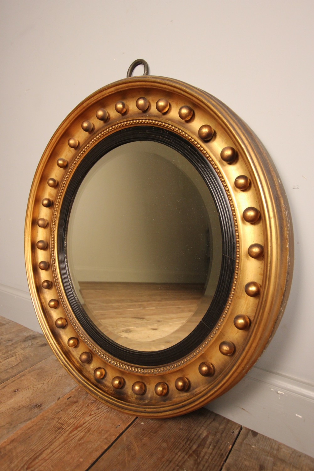 Large 19th C Giltwood Circular Mirror View III