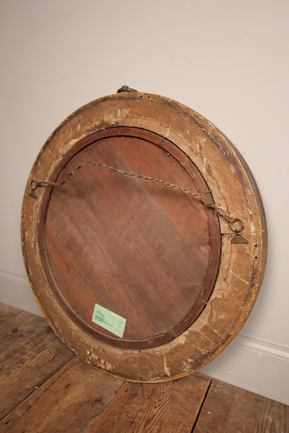 Large 19th C Giltwood Circular Mirror View V