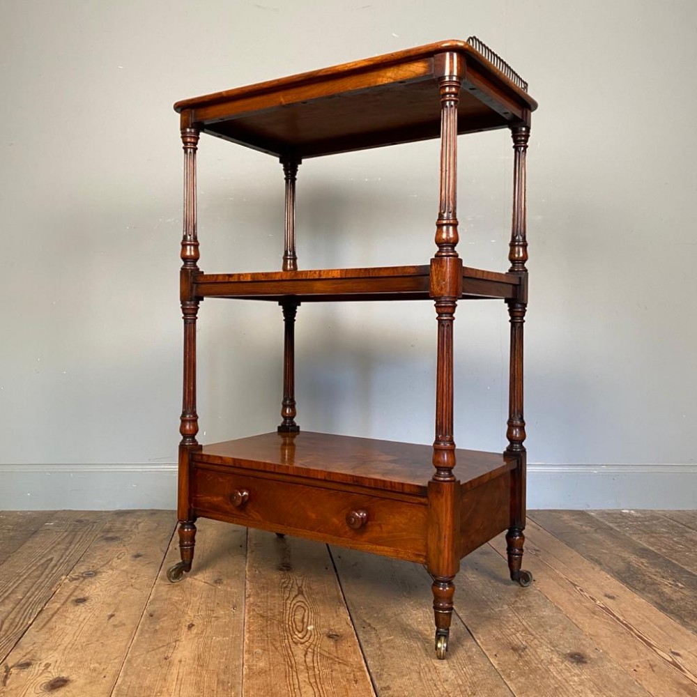 Holland & Sons Burr Walnut Etagere