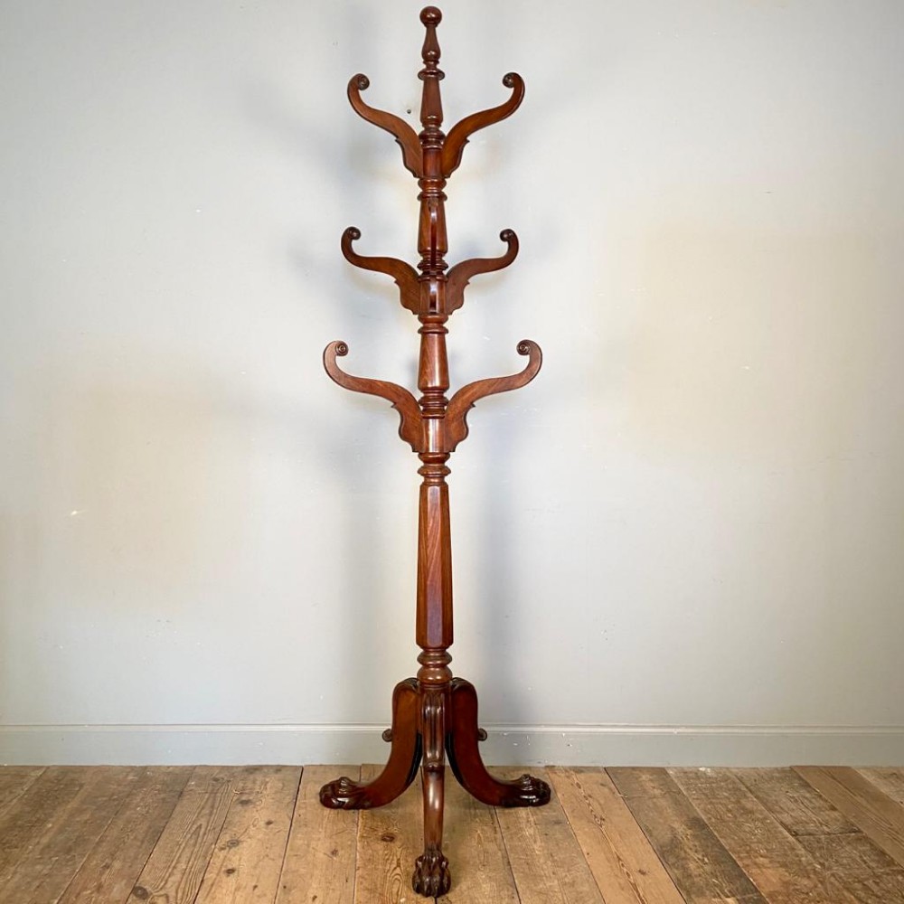 Regency Mahogany Coat & Hat Stand