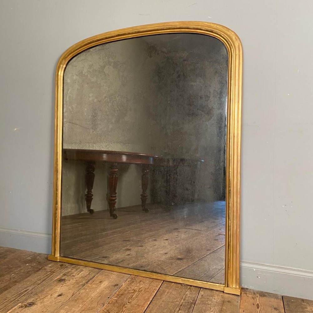 Beautiful 19th Century Giltwood Overmantle Mirror