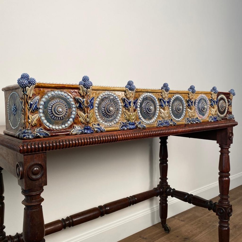 Rare set of Doulton Lambeth Window Planters