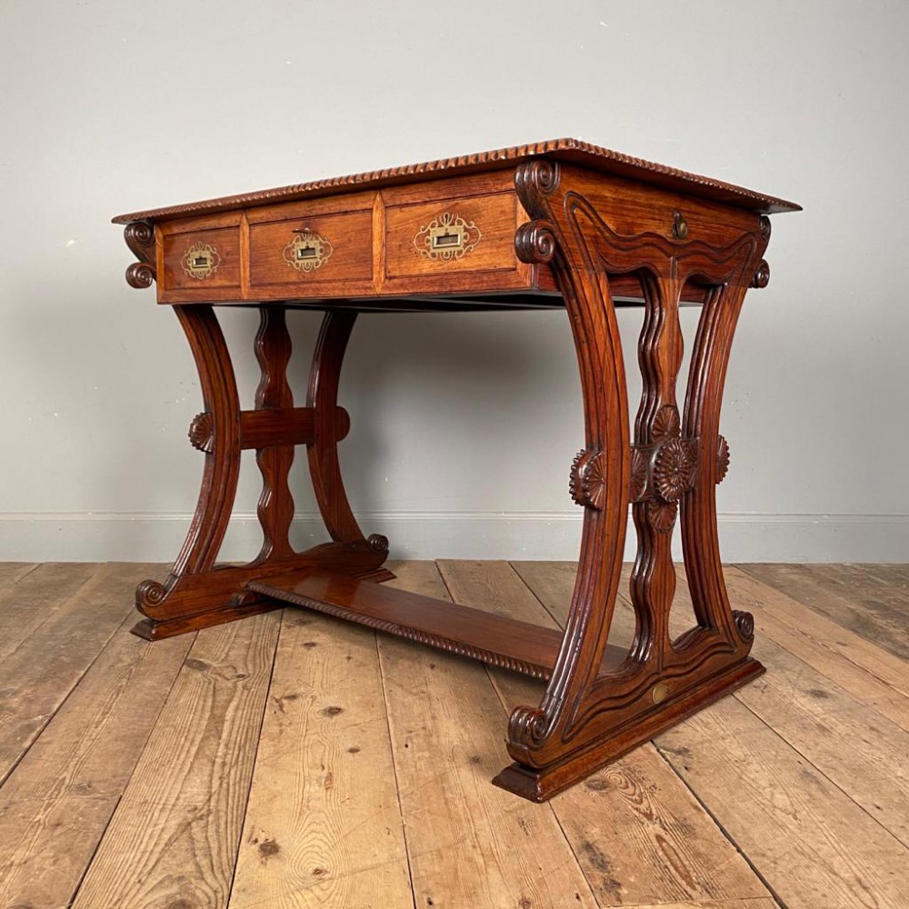 Rare 19th C. Padouk Campaign Table