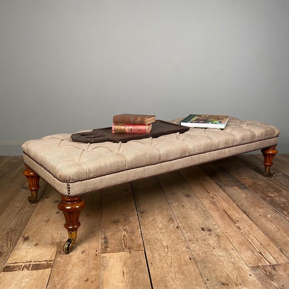 19th C Walnut Centre Stool