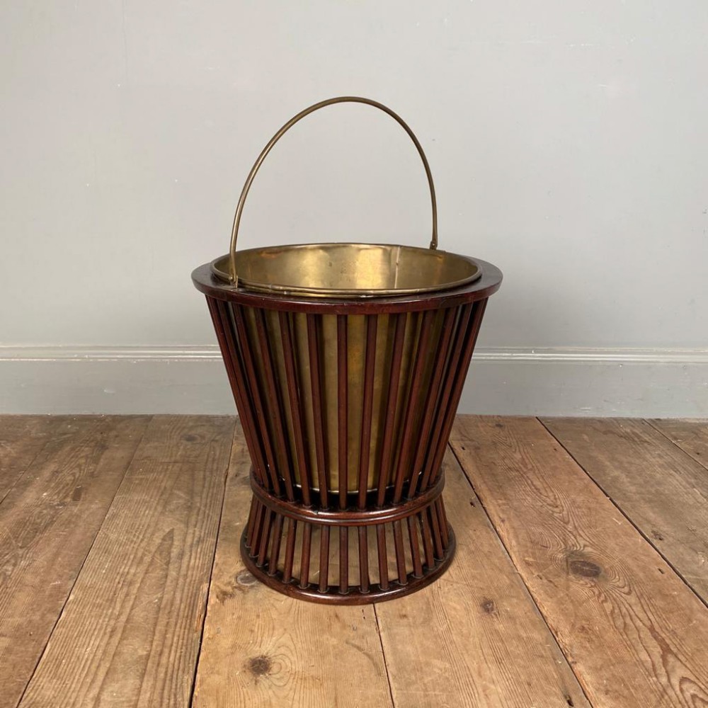 George III Mahogany Peat Bucket