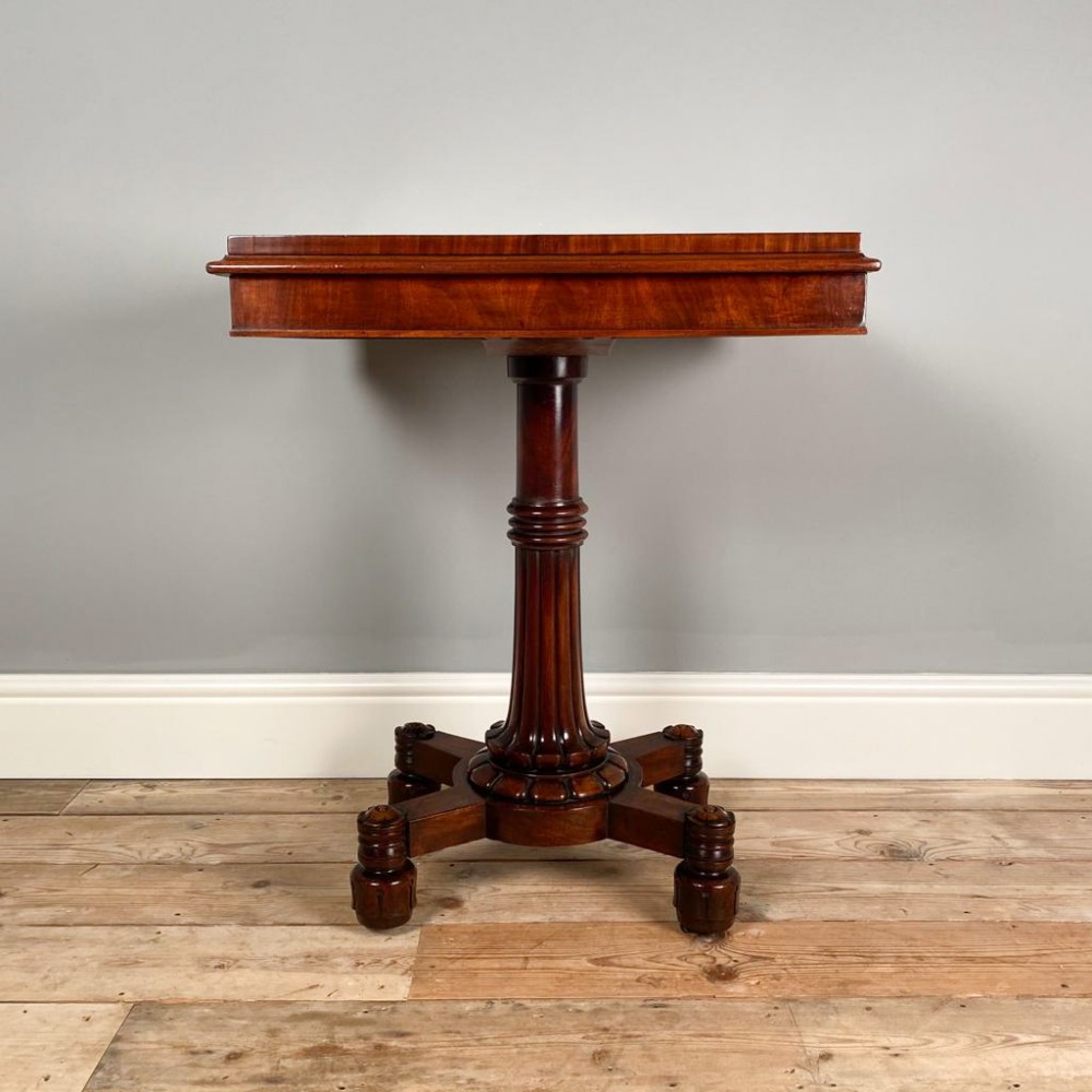 Little William IV Mahogany Occasional Card Table by Wilkinson, London