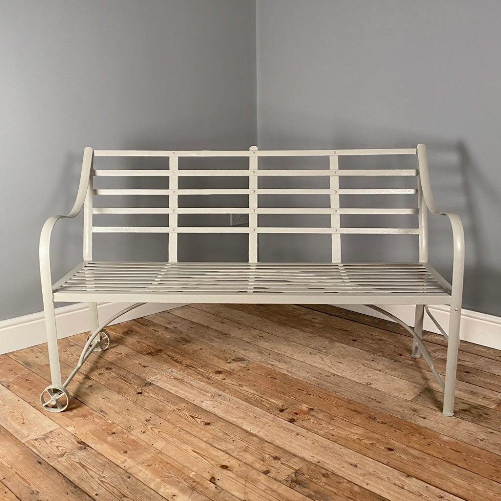 19th Century Wrought Iron Strap Work Bench