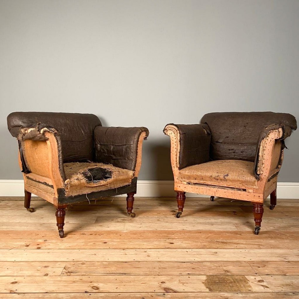 19th C Maple & Co Walnut Upholstered Chairs