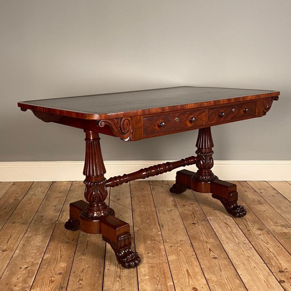 George IV Mahogany Library Writing Table