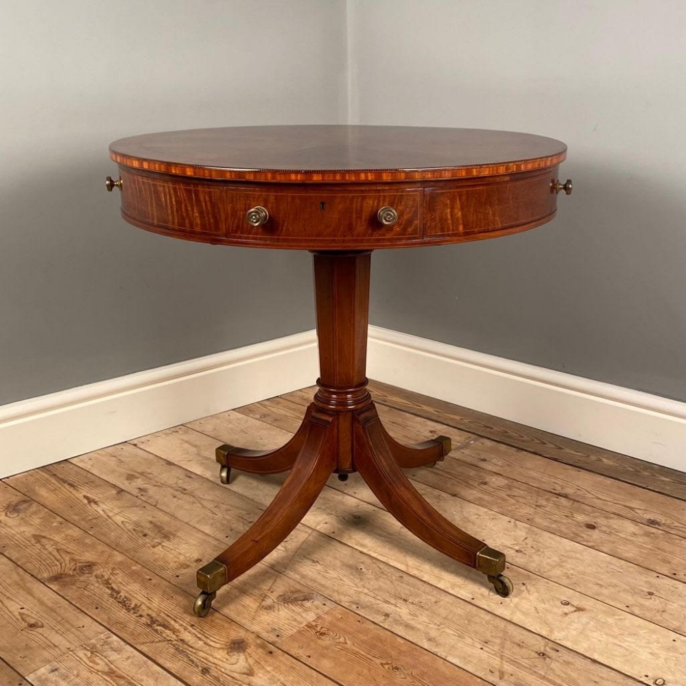 Edwardian Mahogany Drum Table