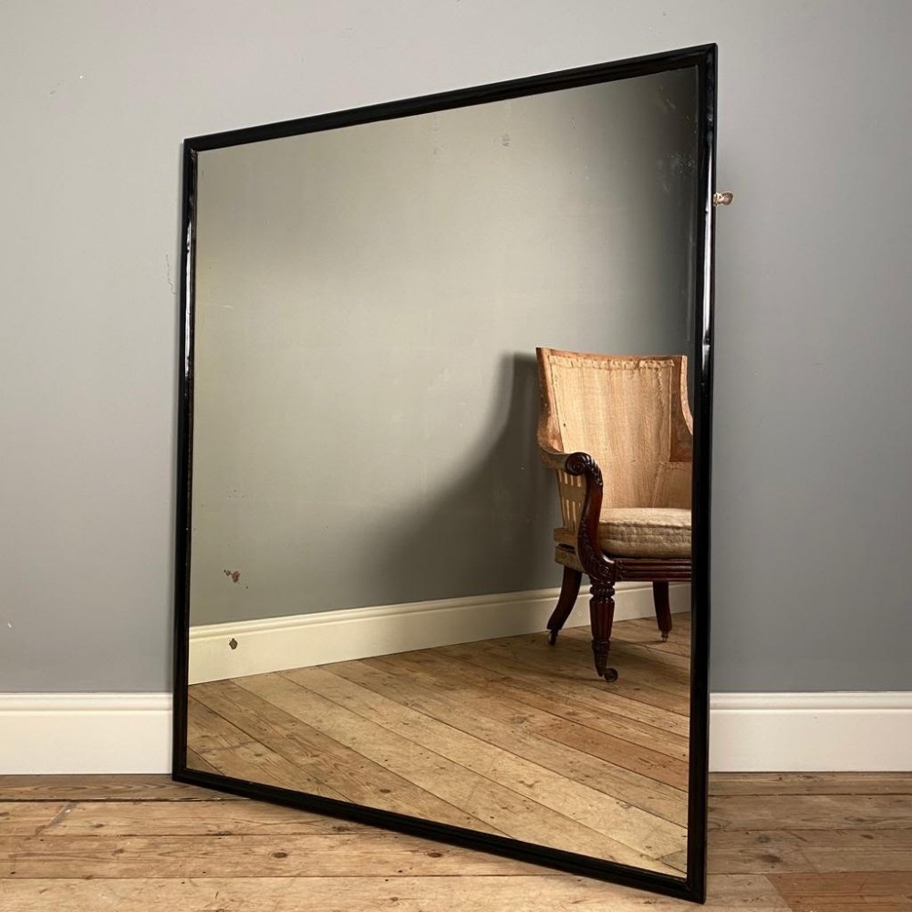 Edwardian Ebonised Bistro Mirror