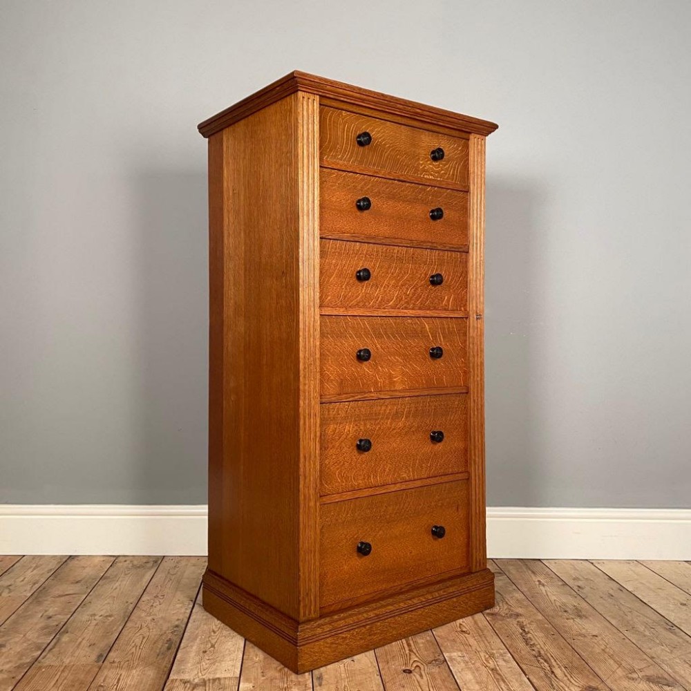 Gillows English Oak Wellington Chest