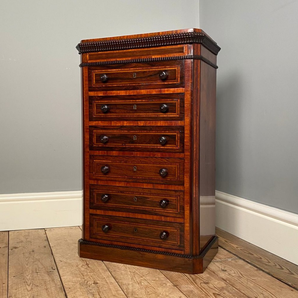 Small Rosewood Pillar Chest 