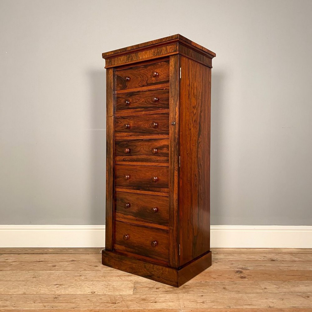 19th C Rosewood Wellington Chest