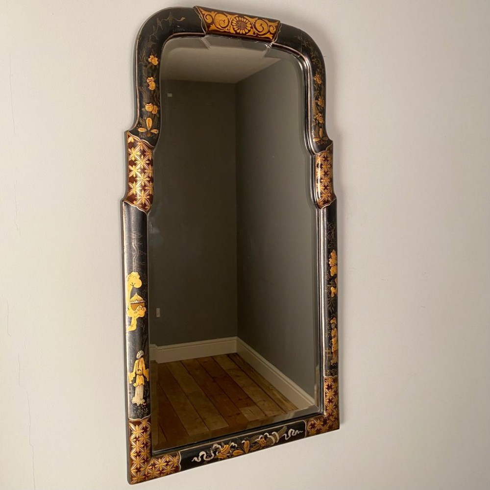 Stunning Edwardian Chinoiserie Wall Mirror