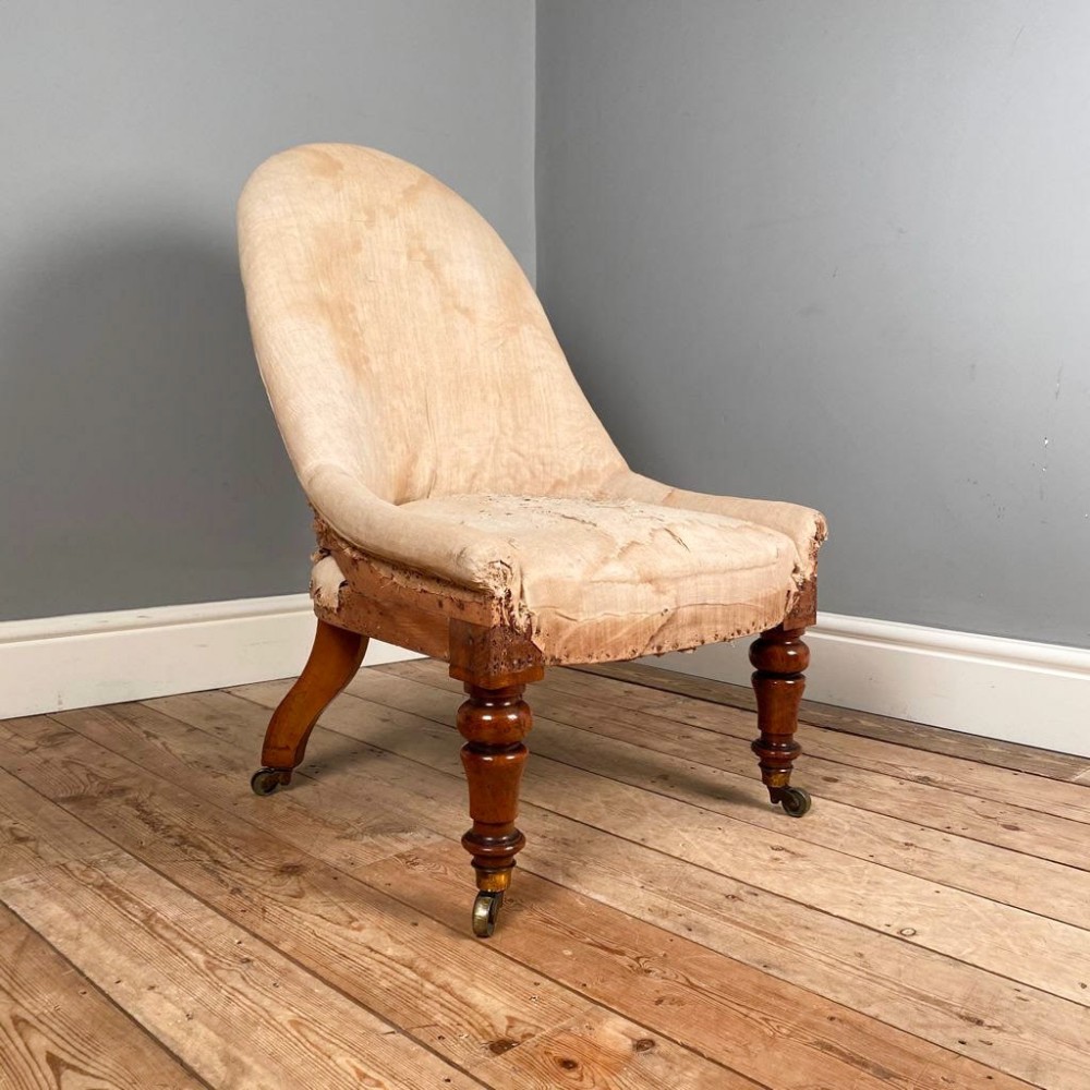 Wonderful Quality 19th C Slipper Chair
