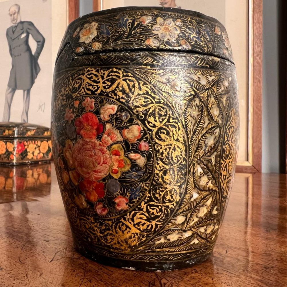 Pretty Kashmiri Lidded Pot