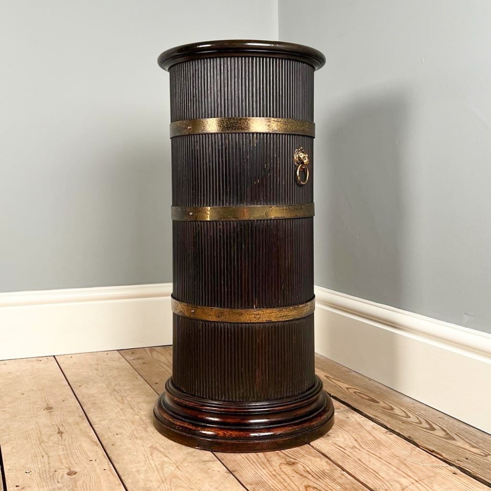 William IV Brass Bound Oak Umbrella & Stick Stand