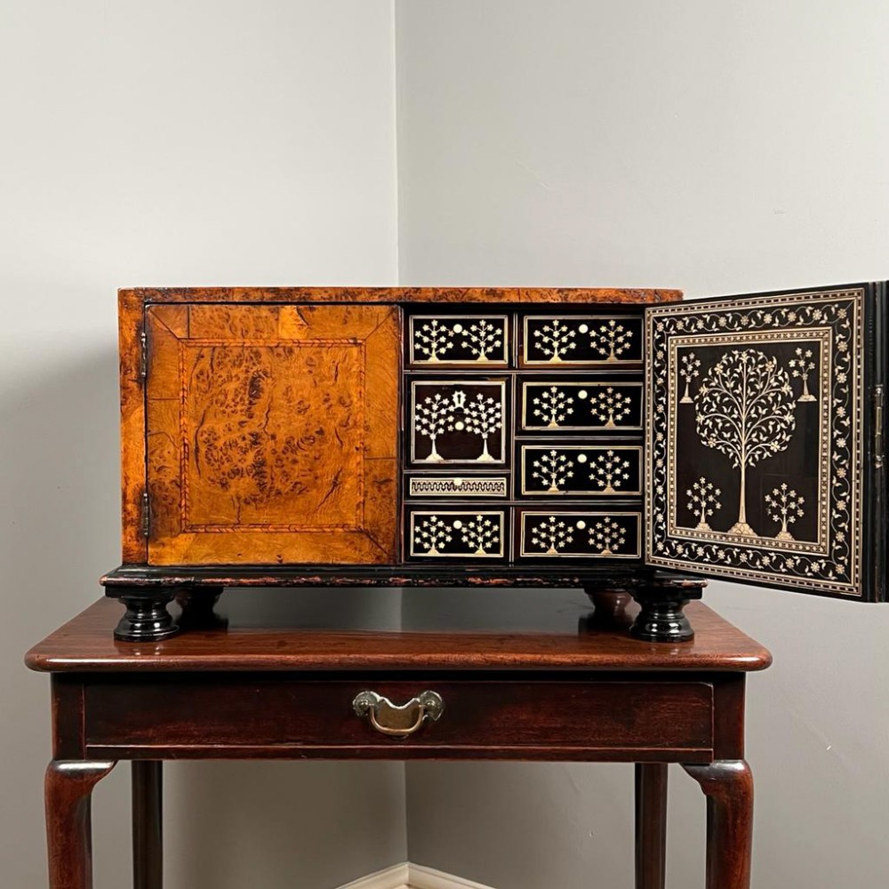 Beautiful Anglo Portuguese Inlaid Table Cabinet