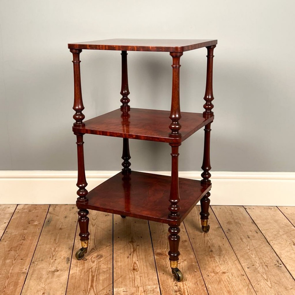 Immaculate 19th C Mahogany Etagere