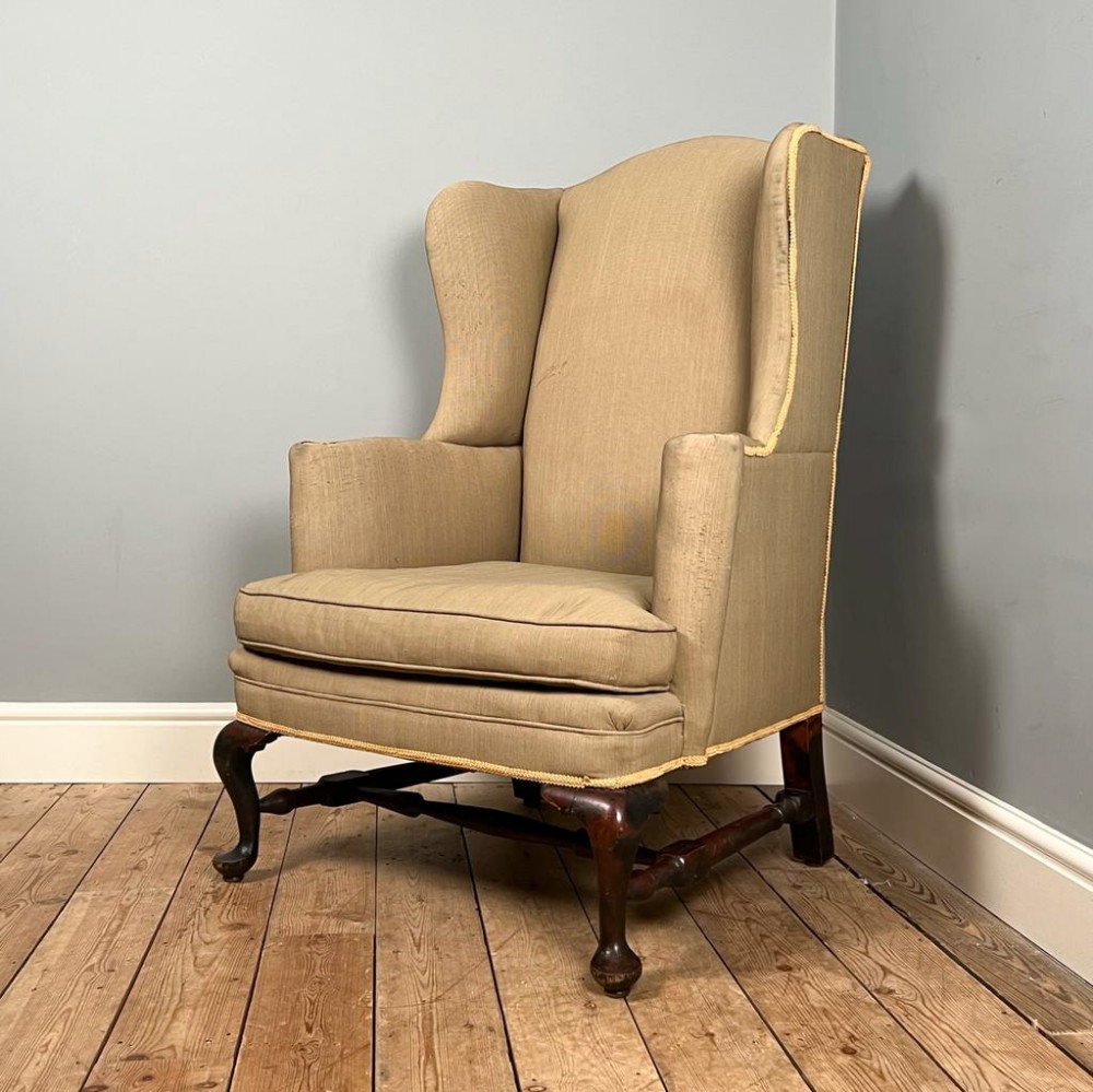 George II Style Mahogany Wing Chair