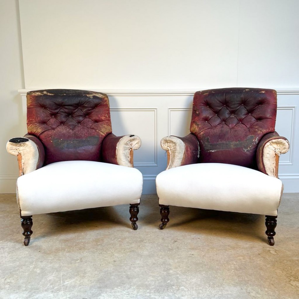 A Pair Of 19th Century Howard Bridgewater Style Armchairs
