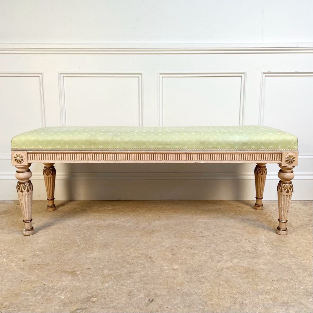19th C Gesso & Painted Window Seat