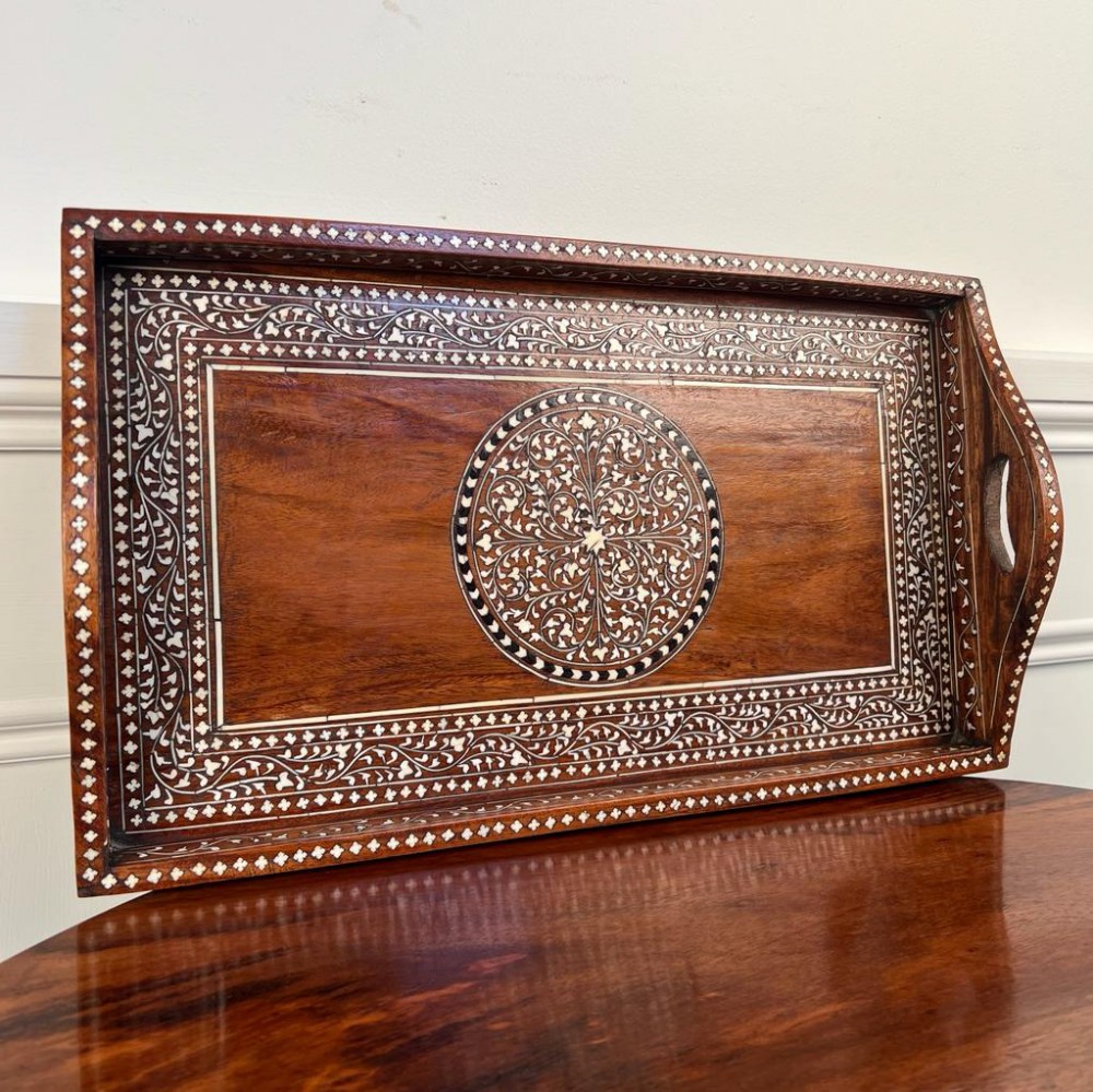 Superb Small Hoshiarpur Inlaid Tray
