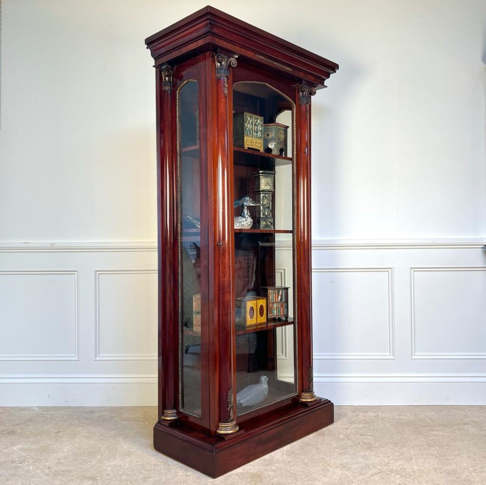 Stylish George IV Mahogany& Gilt Brass Cabinet