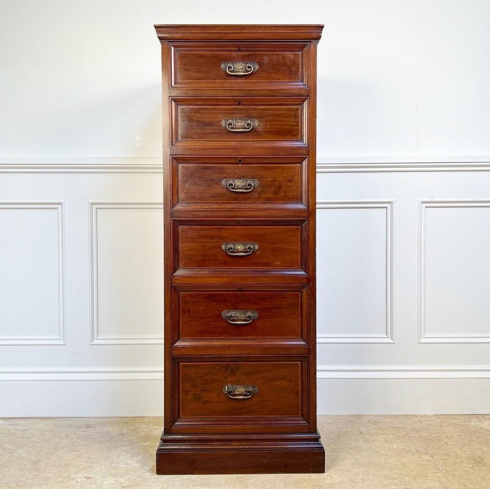 Howard & Sons Mahogany Pillar Chest