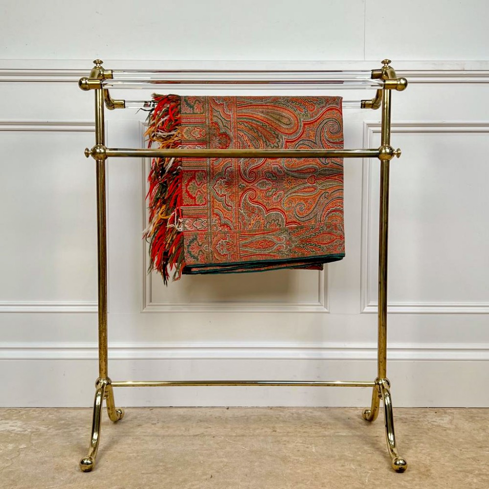 Rare Art Deco Brass Towel Rail