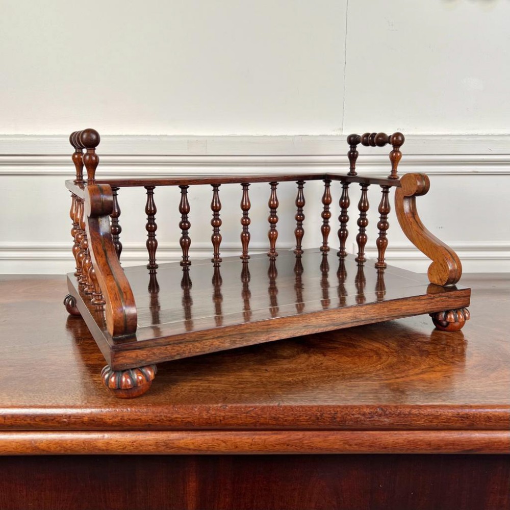 George IV Rosewood Book Carrier in the Gillows Manner