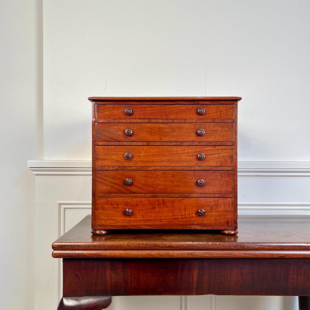 19th C Miniature Collectors Chest of Drawers